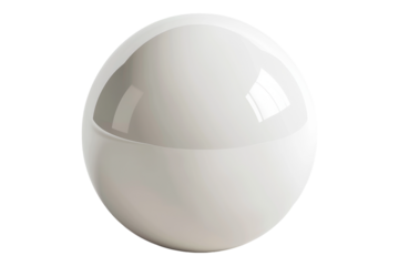 white color ball isolated on transparent background