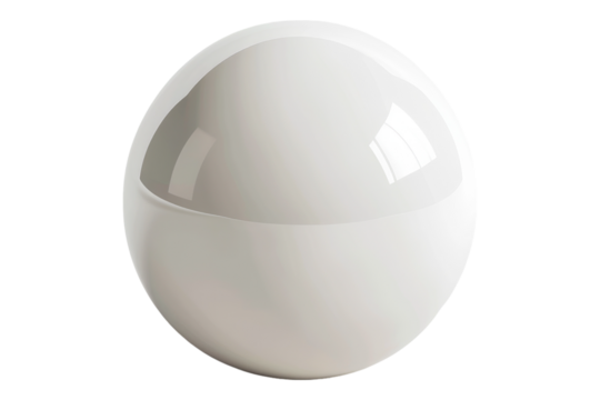 white color ball isolated on transparent background