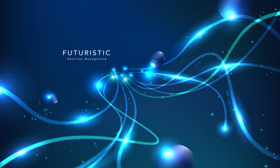 futuristic technology abstract background. Abstract futuristic curve digital line design.Modern futuristic design.Digital landscape pattern technology.Vector illustration.