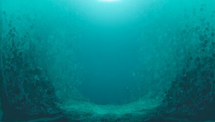 Background with underwater scene, bubbles and waves