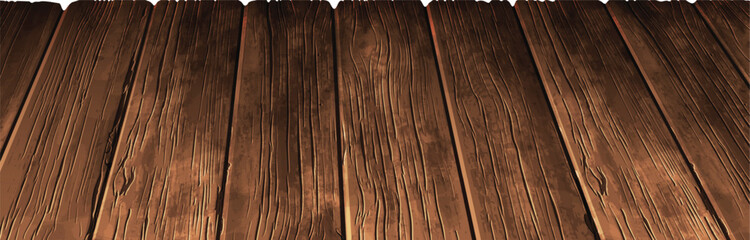 Naklejka premium Empty wooden background for product display. Vector abstract. Highly realistic illustration.