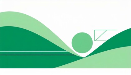 Background with green shapes and copy space