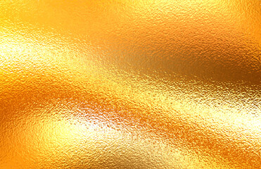 Golden gradient background. Foil paper, glitter wave gold effect. Wave grain pattern. Gradation noise texture. Vector abstract illustration for web, card, bg, certificate design