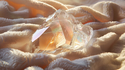 A crystal on a soft surface.