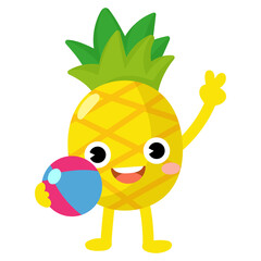 Summer Pineapple swim beach colorful rubber rings, fruit swimming ring