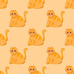 seamless pattern with cats
