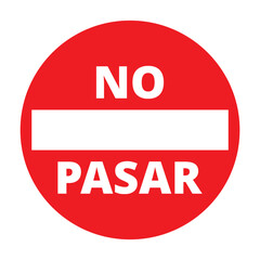 Cartel de no pasar. Vector