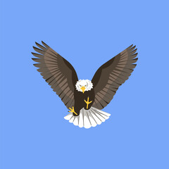 Obraz premium Majestic eagle in flight vector illustration