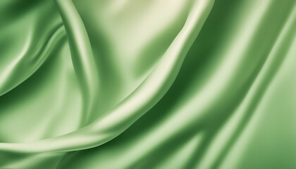 green gradient background, vanilla toned silk drapery backdrop