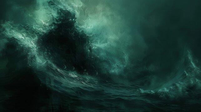 dark stormy sea