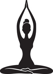yoga silhouette vector