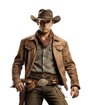 Cowboy Isolated on Transparent Background
