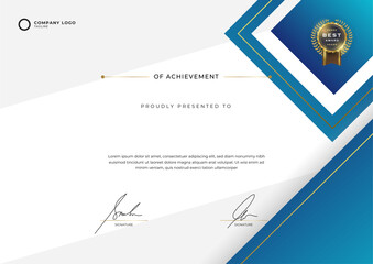 Simple Gradient elegant geometric certificate template