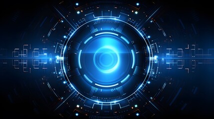 
blue Abstract technology background circles digital hi-tech technology design background. concept innovation. vector illustration