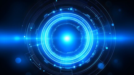 Fototapeta premium blue Abstract technology background circles digital hi-tech technology design background. concept innovation. vector illustration