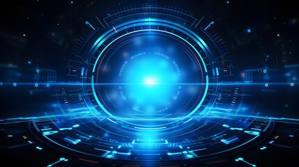 Fototapeta premium blue Abstract technology background circles digital hi-tech technology design background. concept innovation. vector illustration