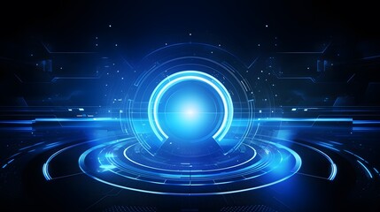 
blue Abstract technology background circles digital hi-tech technology design background. concept innovation. vector illustration