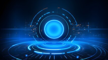 
blue Abstract technology background circles digital hi-tech technology design background. concept innovation. vector illustration