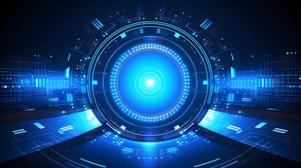 
blue Abstract technology background circles digital hi-tech technology design background. concept innovation. vector illustration