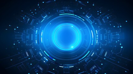
blue Abstract technology background circles digital hi-tech technology design background. concept innovation. vector illustration