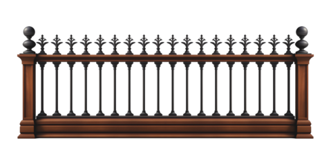 Terrace Fence Isolated on Transparent Background
