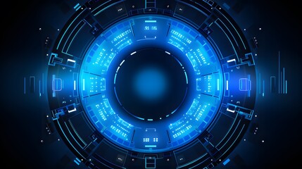 
blue Abstract technology background circles digital hi-tech technology design background. concept innovation. vector illustration