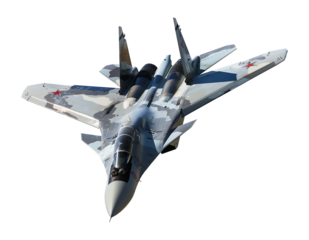 Fighter Jet Isolated on Transparent Background
