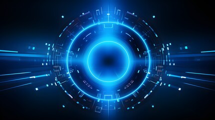 Fototapeta premium blue Abstract technology background circles digital hi-tech technology design background. concept innovation. vector illustration