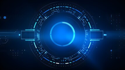 Obraz premium blue Abstract technology background circles digital hi-tech technology design background. concept innovation. vector illustration