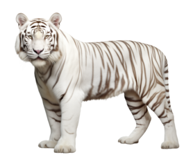 White Tiger Isolated on Transparent Background
