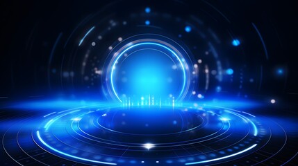
blue Abstract technology background circles digital hi-tech technology design background. concept innovation. vector illustration