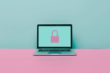 Fototapeta premium Cyber platforms with advanced virtual protection ensure business data safety through secure browsing and robust firewall cybersecurity measures.