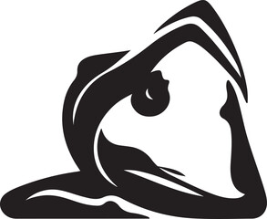 yoga silhouette vector