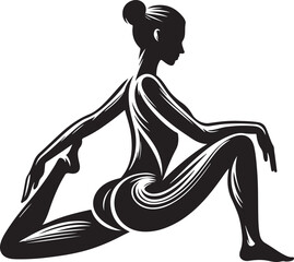yoga silhouette vector
