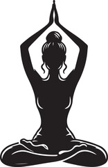 yoga silhouette vector