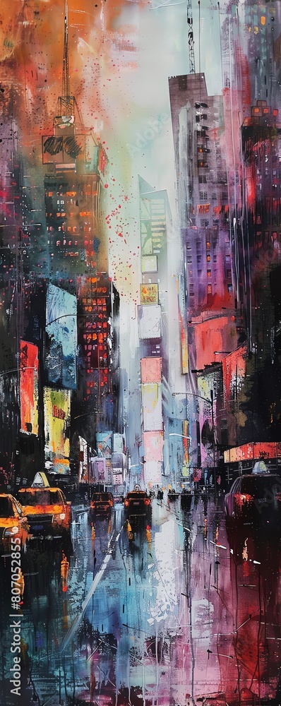 Poster capture the mesmerizing grit of urban landscapes through an eye-level perspective, blending abstract