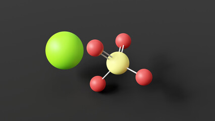 calcium sulfate molecular structure, acidity regulators e516, ball and stick 3d model, structural chemical formula with colored atoms