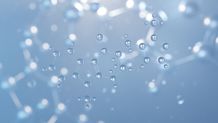 ondansetron molecular structure 3d, zofran, structural chemical formula view from a microscope