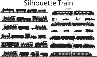 Train    Abstract Silhouette Vector Graphics Pack
