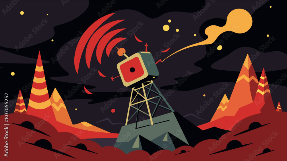 Aufkleber an elusive broadcast station with no known location or identity sending out ominous transmissions th