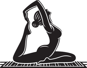 yoga silhouette vector