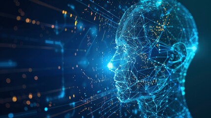 Artificial Intelligence And Automated Machine Learning Are Depicted In A Blue Digital User Interface, Background HD For Designer        