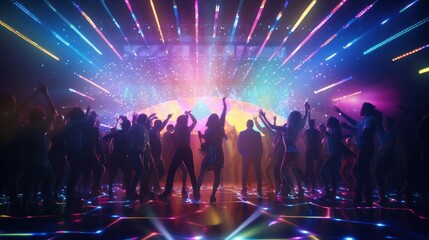 A captivating disco party loop background 