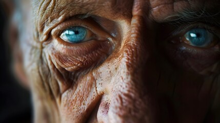 close-up shot captures the profound emotional toll of Major Depressive Disorder on the face of a man