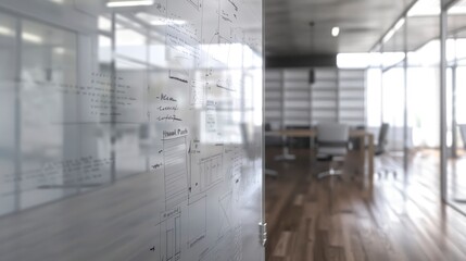 Plans Are Made On A Transparent Wipe Board, Promoting Transparency And Collaboration, Background HD For Designer        