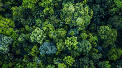 A lush green field with trees and plants