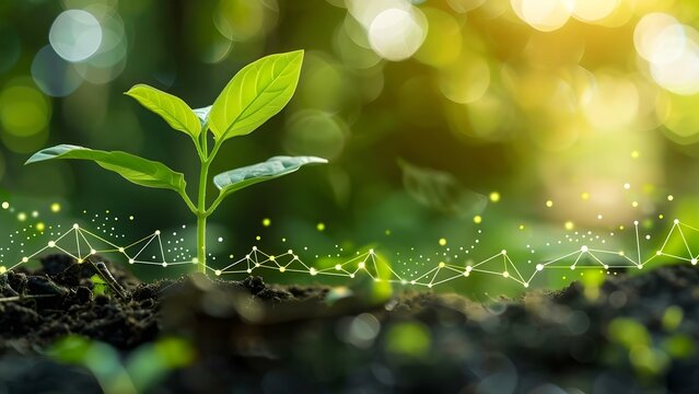 ESG investment concept with nature background and infographic promoting sustainable business. Concept ESG Investment, Nature Background, Sustainable Business, Infographic, Sustainable Practices