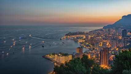 The Principality of Monaco on the French Riviera