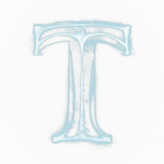 Fototapeta premium Unique X-Ray letter T from the alphabet. A to Z collection. Transparent background PNG. Ideal for fiction and non-fiction themes. Hospitals, veterinarians, doctors, clinics, horror and much more.