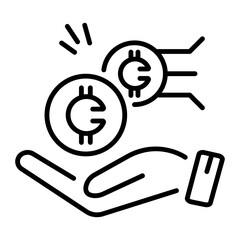 Here&rsquo;s an linear icon of ctex tokens 